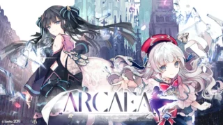 Arcaeaのタイトルロゴとキャラクターのビジュアル