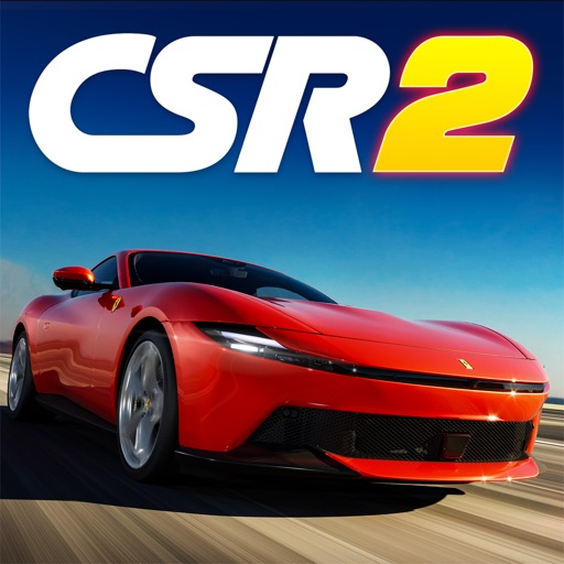 赤いフェラーリと「CSR2」のロゴが描かれたCSR Racing 2のアプリアイコン
