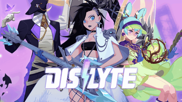 Dislyteのタイトルロゴとキャラクターのキーアート