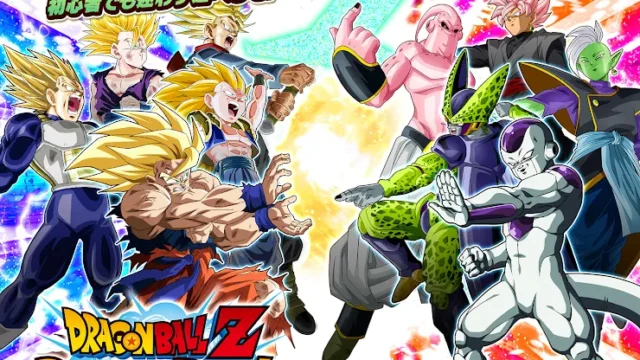 ドラゴンボールZ ドッカンバトルの公式ロゴとキャラクターたち