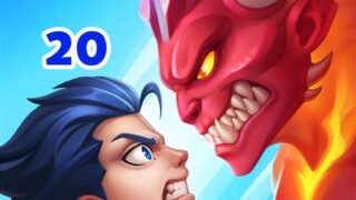 Hero Wars: Allianceのアプリアイコン。主人公と赤い悪魔ボスが対峙するイラスト