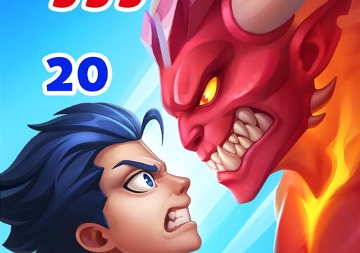 Hero Wars: Allianceのアプリアイコン。主人公と赤い悪魔ボスが対峙するイラスト