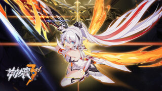 崩壊3rdのタイトルロゴとキャラクターアートワーク