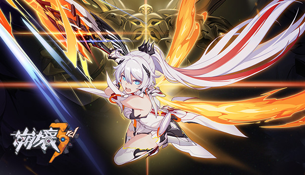 崩壊3rdのタイトルロゴとキャラクターアートワーク