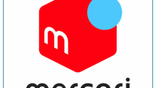 メルカリの赤い立方体ロゴとmercariのロゴタイプ