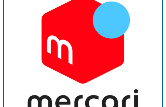 メルカリの赤い立方体ロゴとmercariのロゴタイプ
