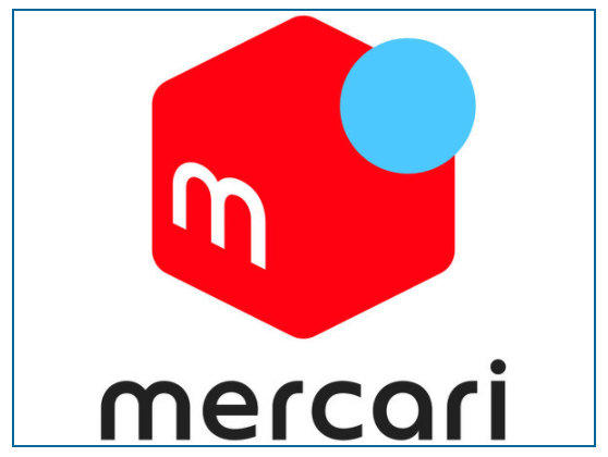 メルカリの赤い立方体ロゴとmercariのロゴタイプ