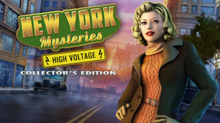 New York Mysteries: High Voltage(ニューヨーク・ミステリーズ2)のタイトルロゴとジャーナリスト・ローラのキーアート