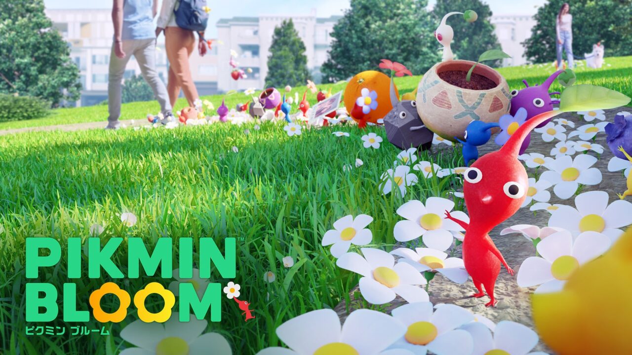 Pikmin Bloomのロゴとピクミンたちが描かれた公式キーアート