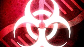 Plague Inc.(プレイグ・インク)のアプリアイコン、DNAとバイオハザードマークのデザイン