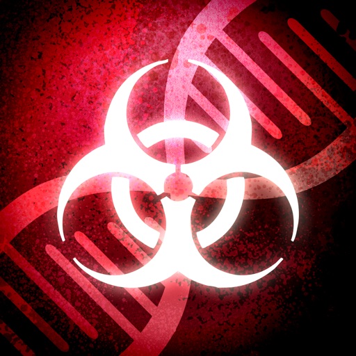 Plague Inc.(プレイグ・インク)のアプリアイコン、DNAとバイオハザードマークのデザイン