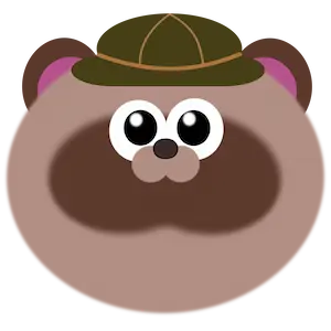 Poity（ポイティ）のたぬきのマスコットキャラクターの顔アップ