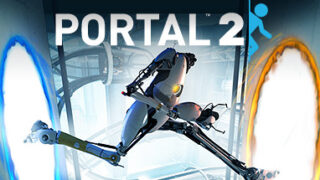 Portal 2のキーアート。青とオレンジのポータル越しにキャラクターが向き合うヘッダー画像