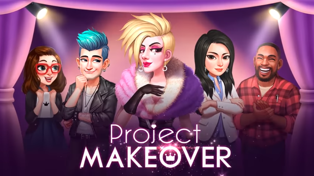Project Makeoverのタイトルロゴとキャラクターたち
