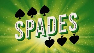 スペード：クラシックカードゲームの公式ロゴビジュアル「SPADES」