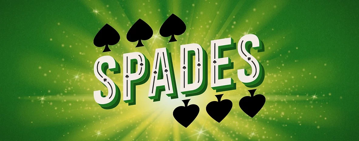 スペード：クラシックカードゲームの公式ロゴビジュアル「SPADES」