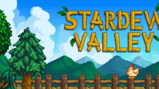 Stardew Valleyのゲームロゴが描かれたヘッダー画像、農場と鶏のイラスト