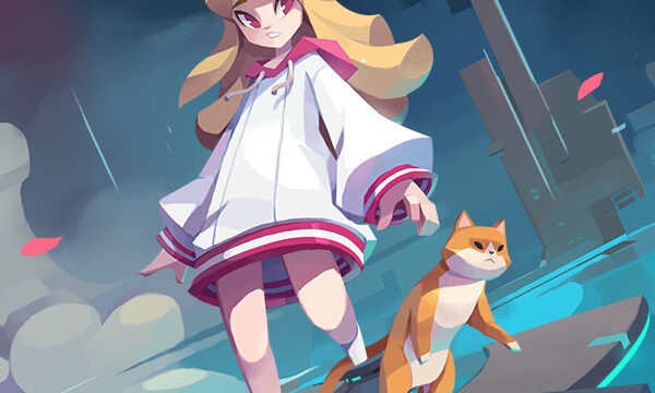 少女と猫のイラストと「TIMELIE」のロゴが描かれたキーアート