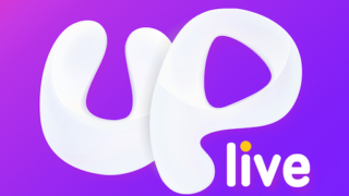 Uplive(アップライブ)のアプリアイコン。UPliveのロゴが大きく描かれている