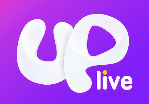 Uplive(アップライブ)のアプリアイコン。UPliveのロゴが大きく描かれている